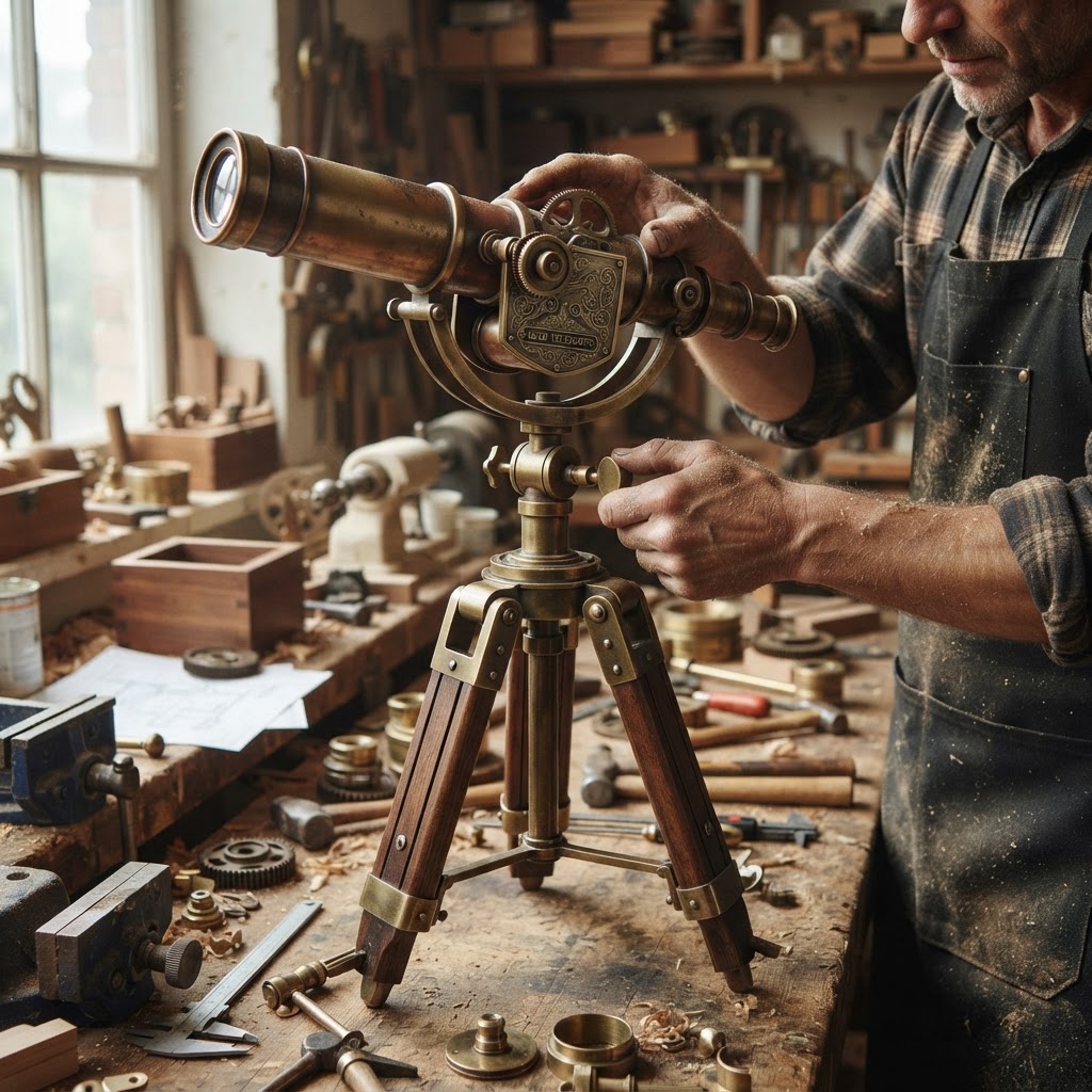 Vintage Brass Steampunk Monocular Seed Telescope — step 4