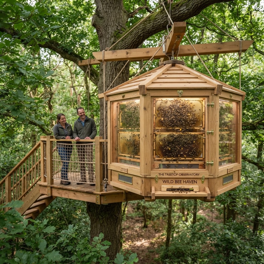 Bespoke Treetop Apiary Observation Hive Chamber