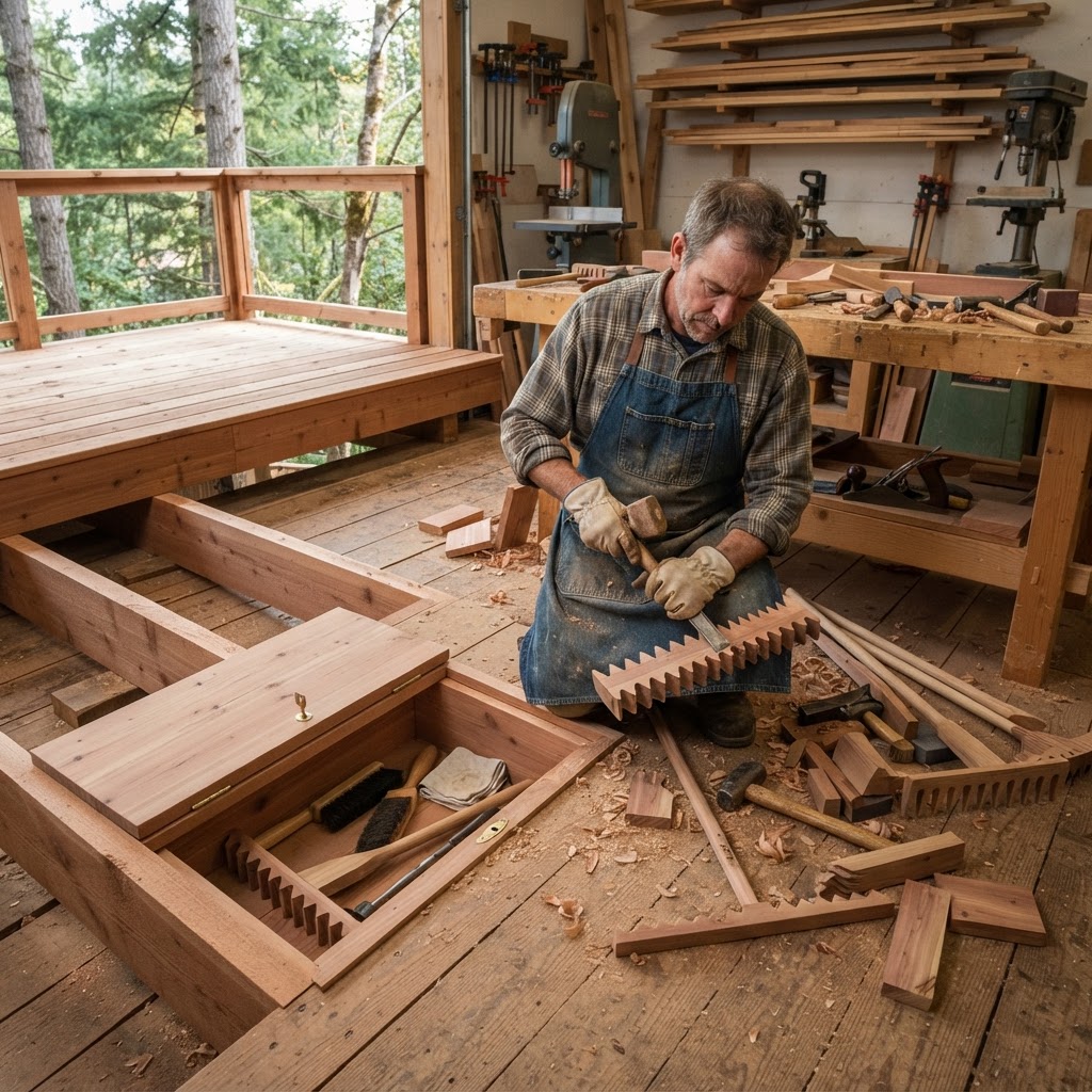 Zen-Garden Treetop Sand-Raking Meditation Terrace — step 4