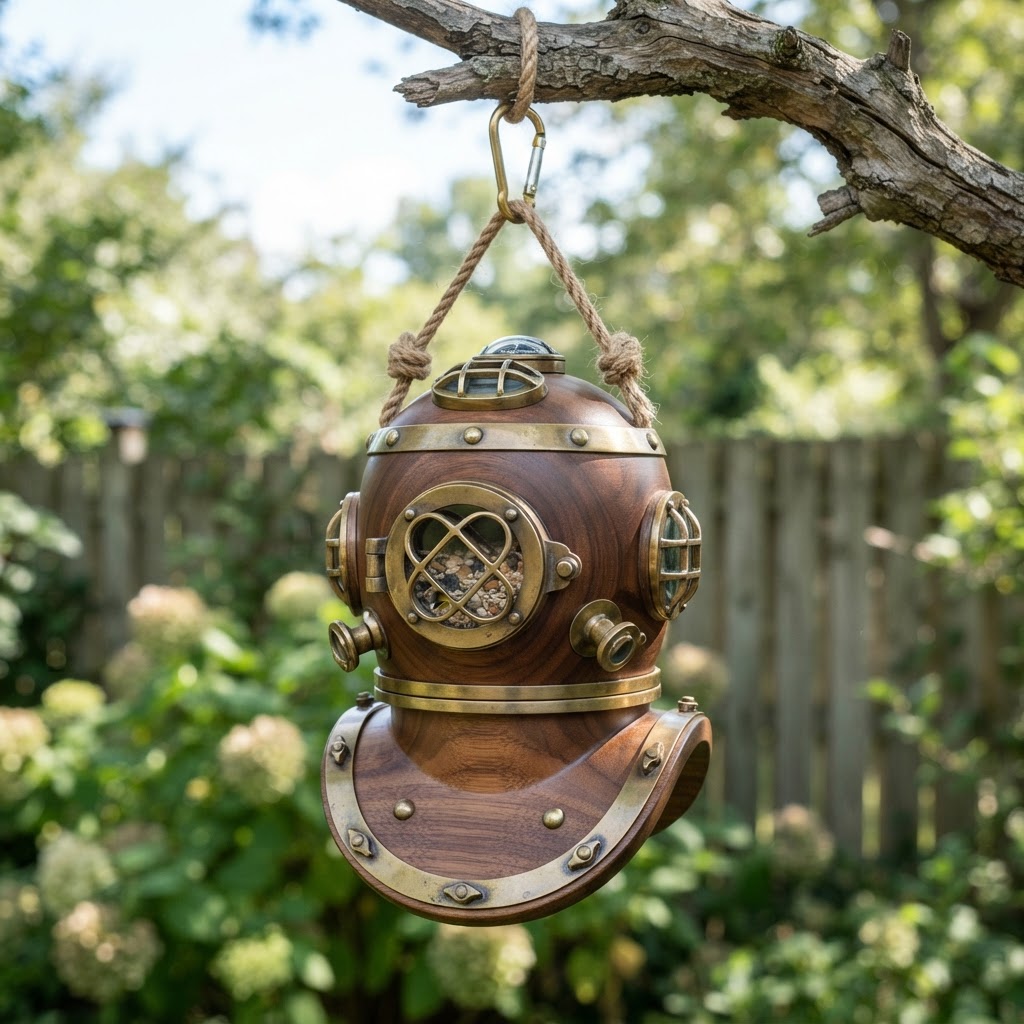 Vintage Diver Helmet Deep Sea Seed Vessel