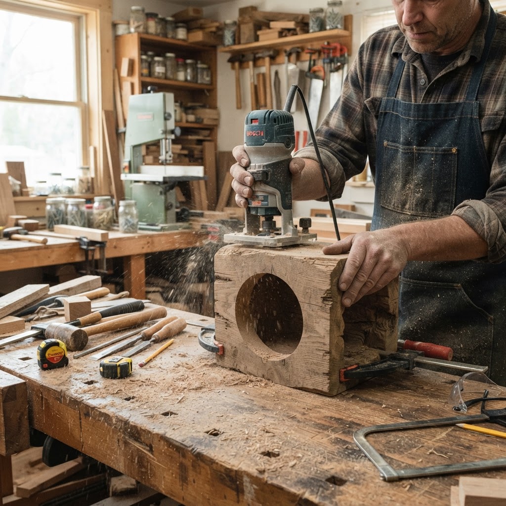 Vintage Camera Lens Bird Feeder — step 1