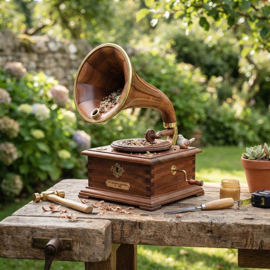 Victorian Miniature Gramophone Seed Horn