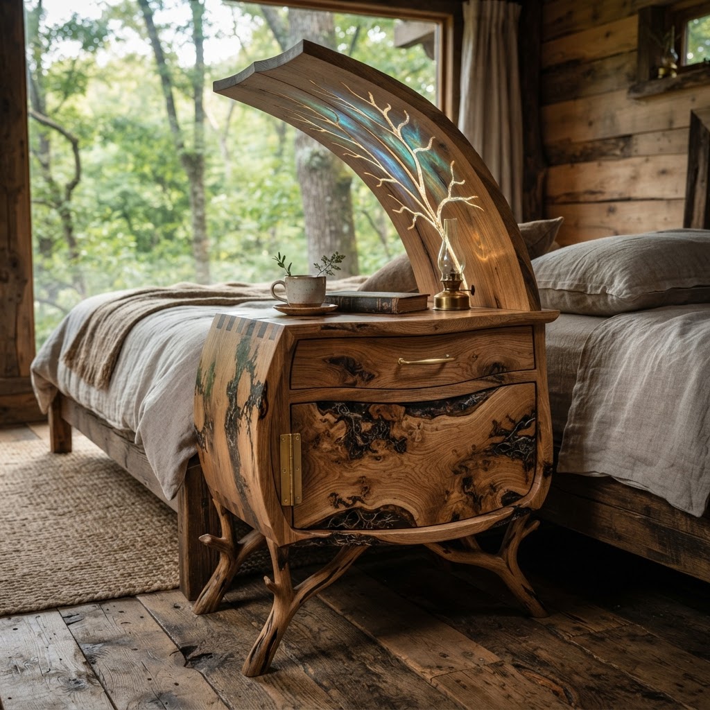 Bespoke Treetop Dendritic Mycelium-Infused Phyto-Refractive Sap-Flow Canopy Aurora-Vane Bedside Commode