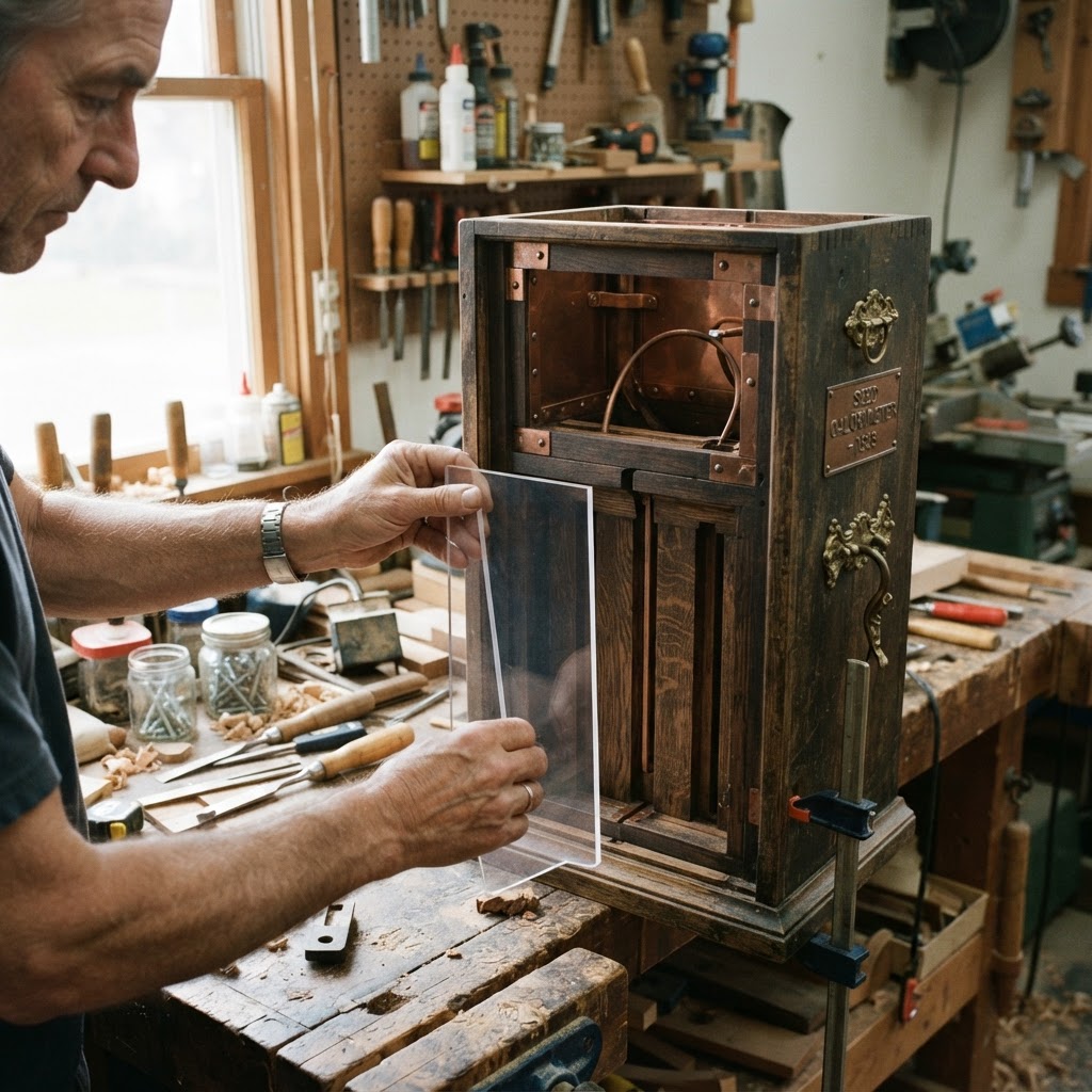 Vintage Patinated Copper Victorian Telegraphic Thermopile Seed Calorimeter — step 2