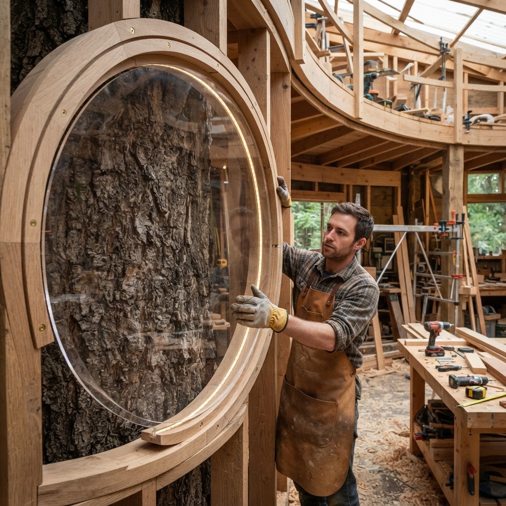 Bespoke Treetop Dendro-Chronological Ring-Study Rotunda — step 2