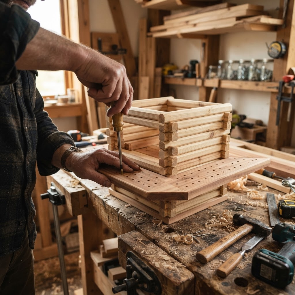 Scandinavian Hygge Log-Cabin Seed Hearth — step 3