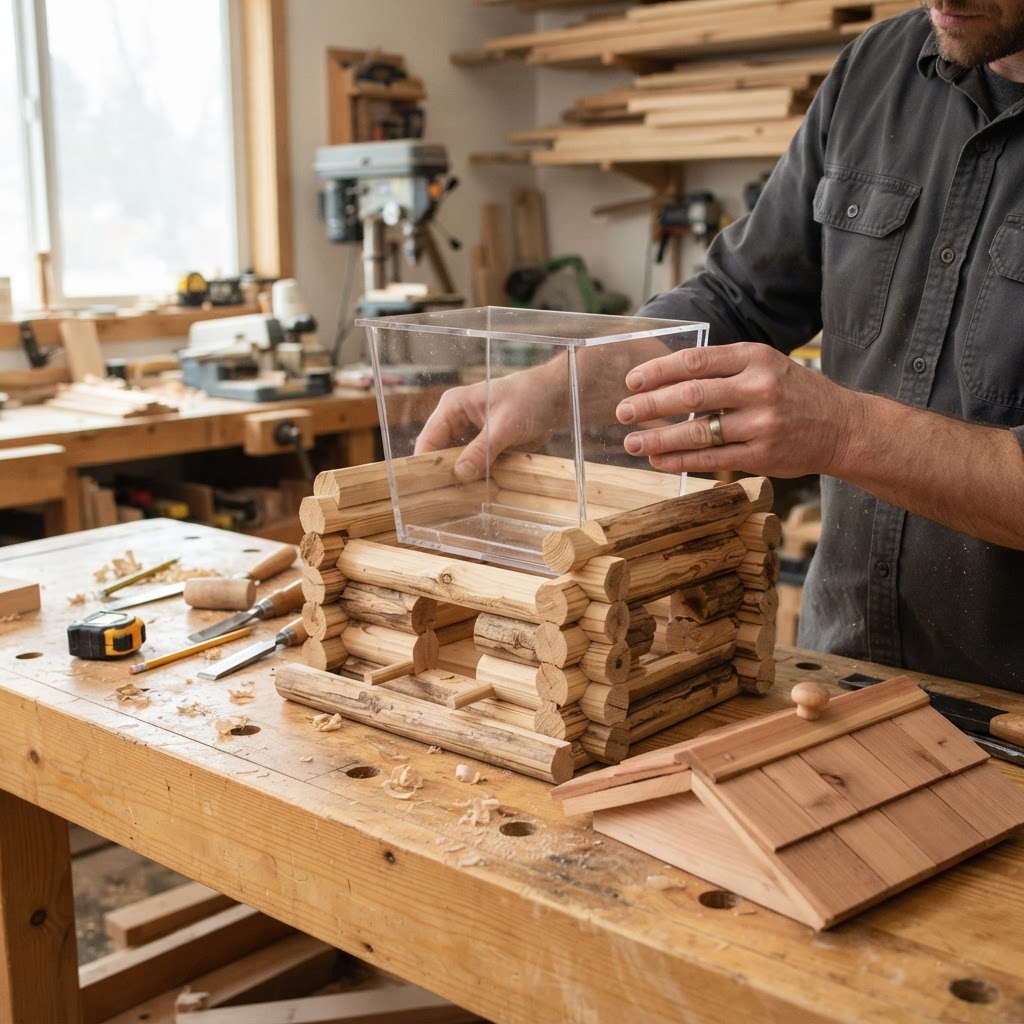Scandinavian Hygge Log-Cabin Seed Hearth — step 2