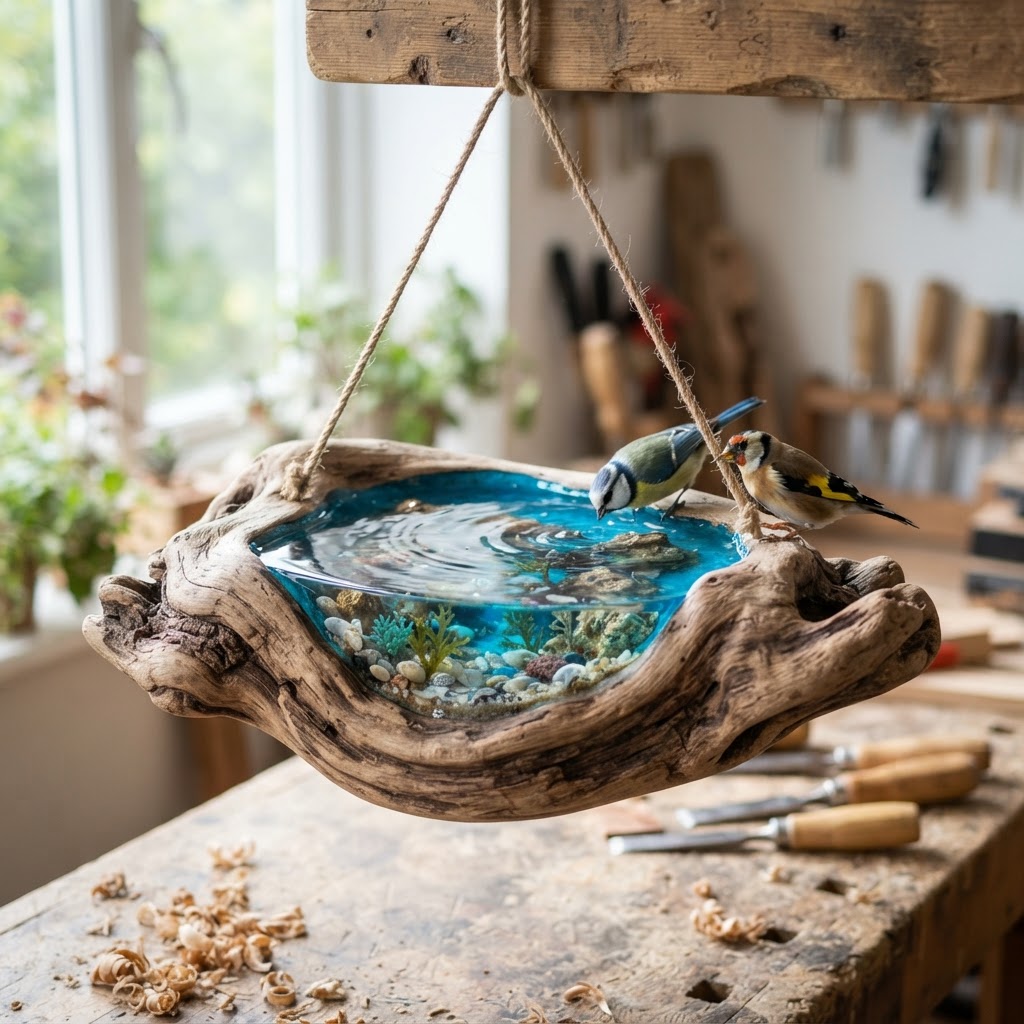 Tide-Pool Inspired Epoxy Resin Tide Basin Feeder