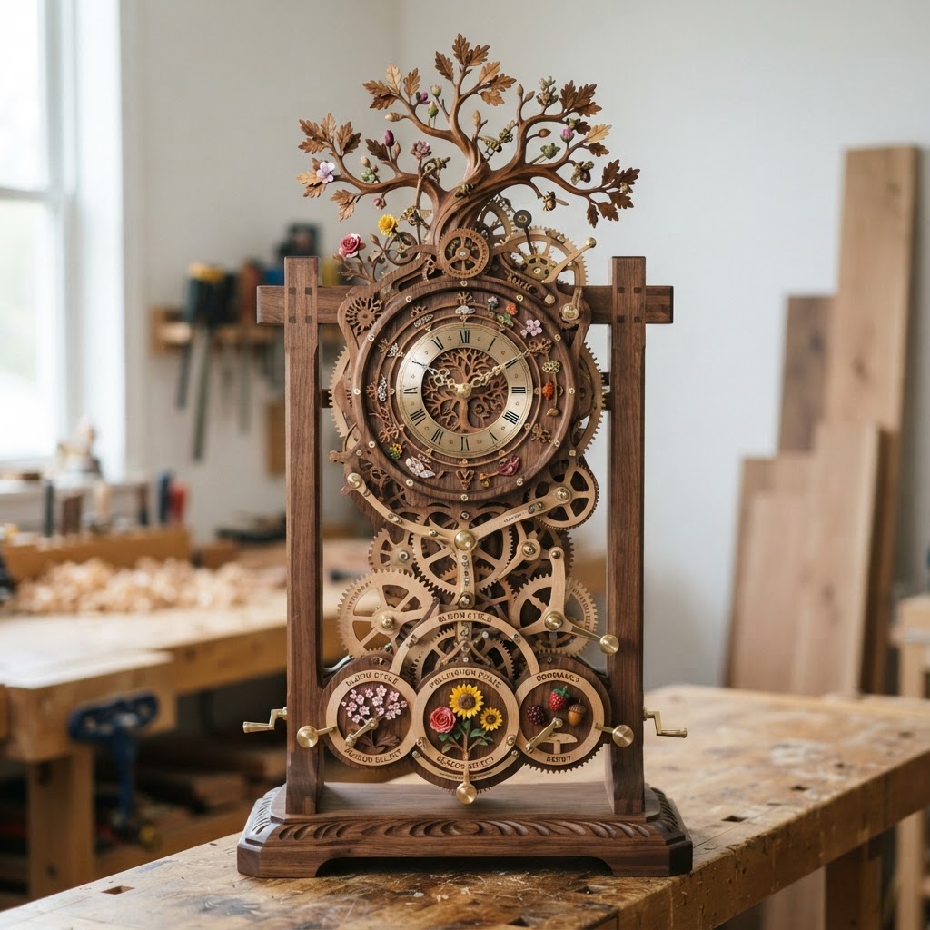 Bespoke Treetop Dendritic Phyto-Kinetic Pollination Clock