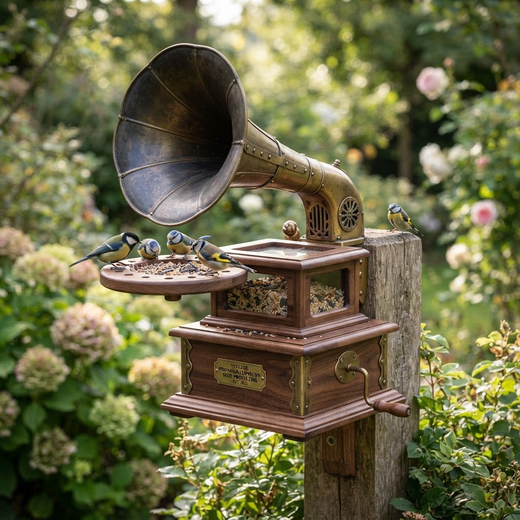 Vintage Phonograph Horn Seed Projector