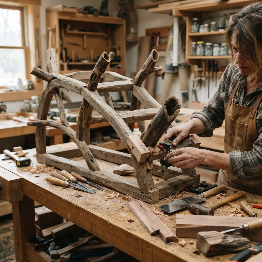 Bespoke Treetop Dendritic Phyto-Acoustic Botanical Harmonium — step 1