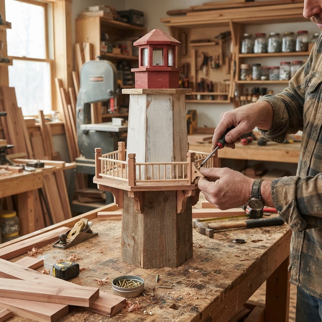 Rustic Maritime Lighthouse Beacon Feeder — step 2