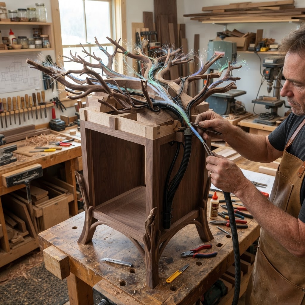 Bespoke Treetop Dendritic Geologic Stratigraphy Cabinet — step 3
