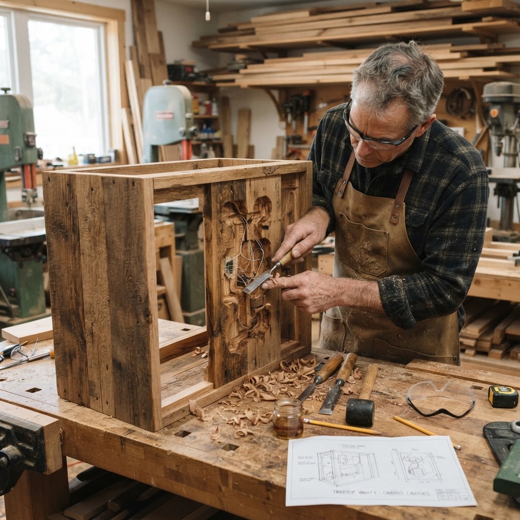 Bespoke Treetop Dendritic Mycelium-Infused Phyto-Dynamic Sap-Flow Hygrometer Vanity — step 1