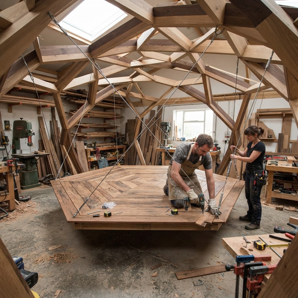 Geometric Fractal Canopy Meditation Pod — step 3