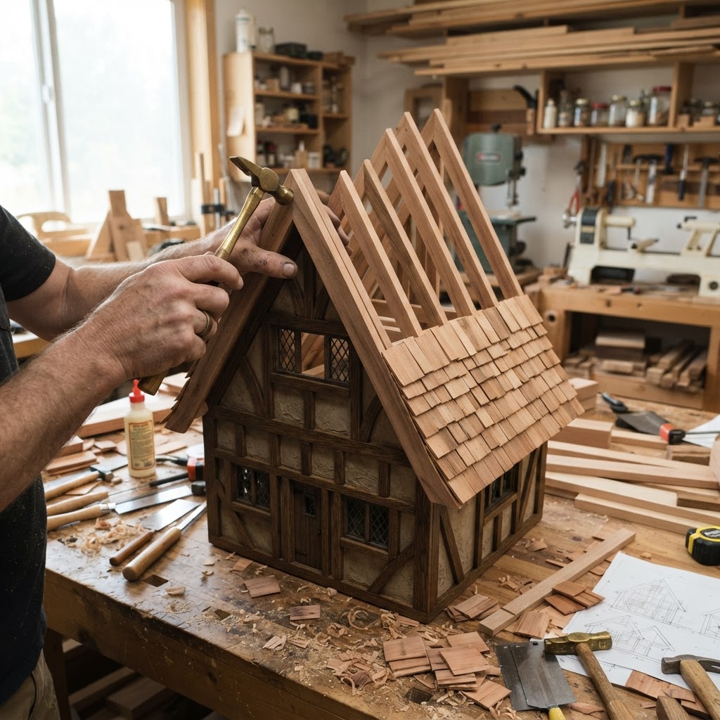 Tudor Revival Half-Timbered Bird Manor — step 2