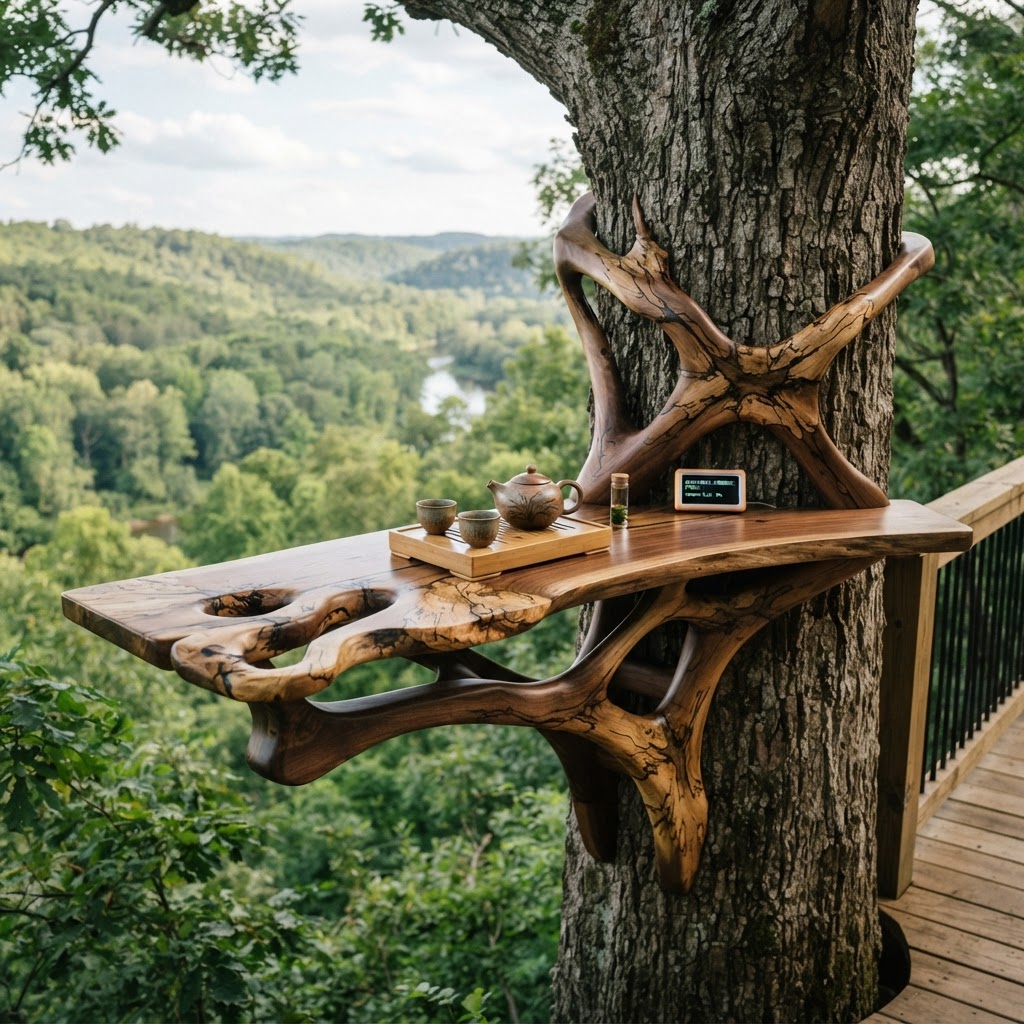 Bespoke Treetop Dendritic Mycelium-Infused Phyto-Reflexive Sap-Flow Canopy Storm-Tracing Tea Console