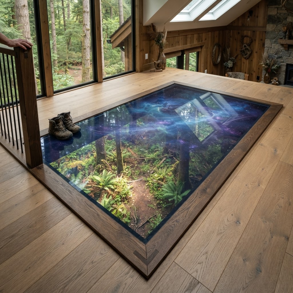 Nebula-Tinted Acrylic Sky-Gazing Floor Plate
