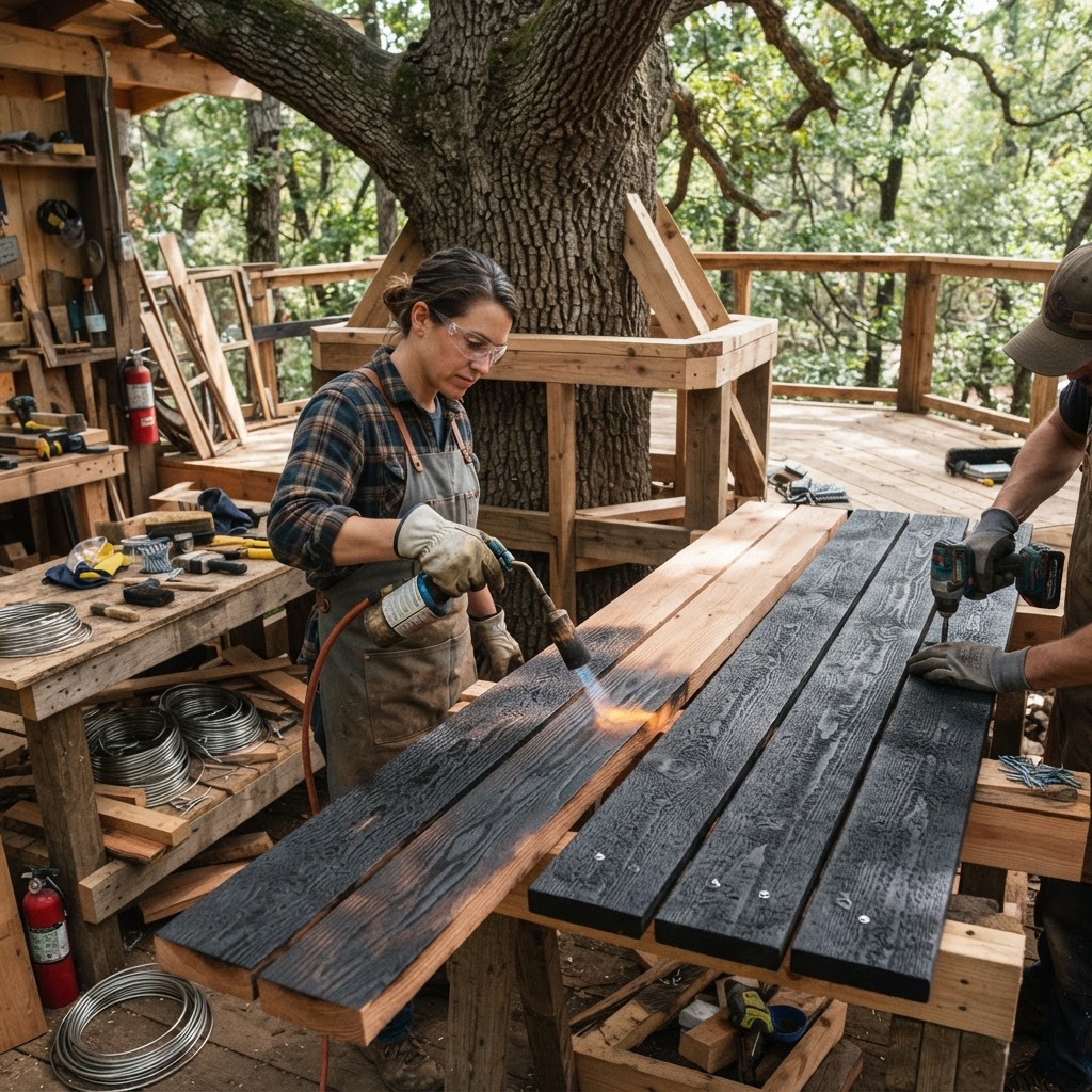 Equilibrium Counter-Weighted Treetop Teeter-Deck — step 3
