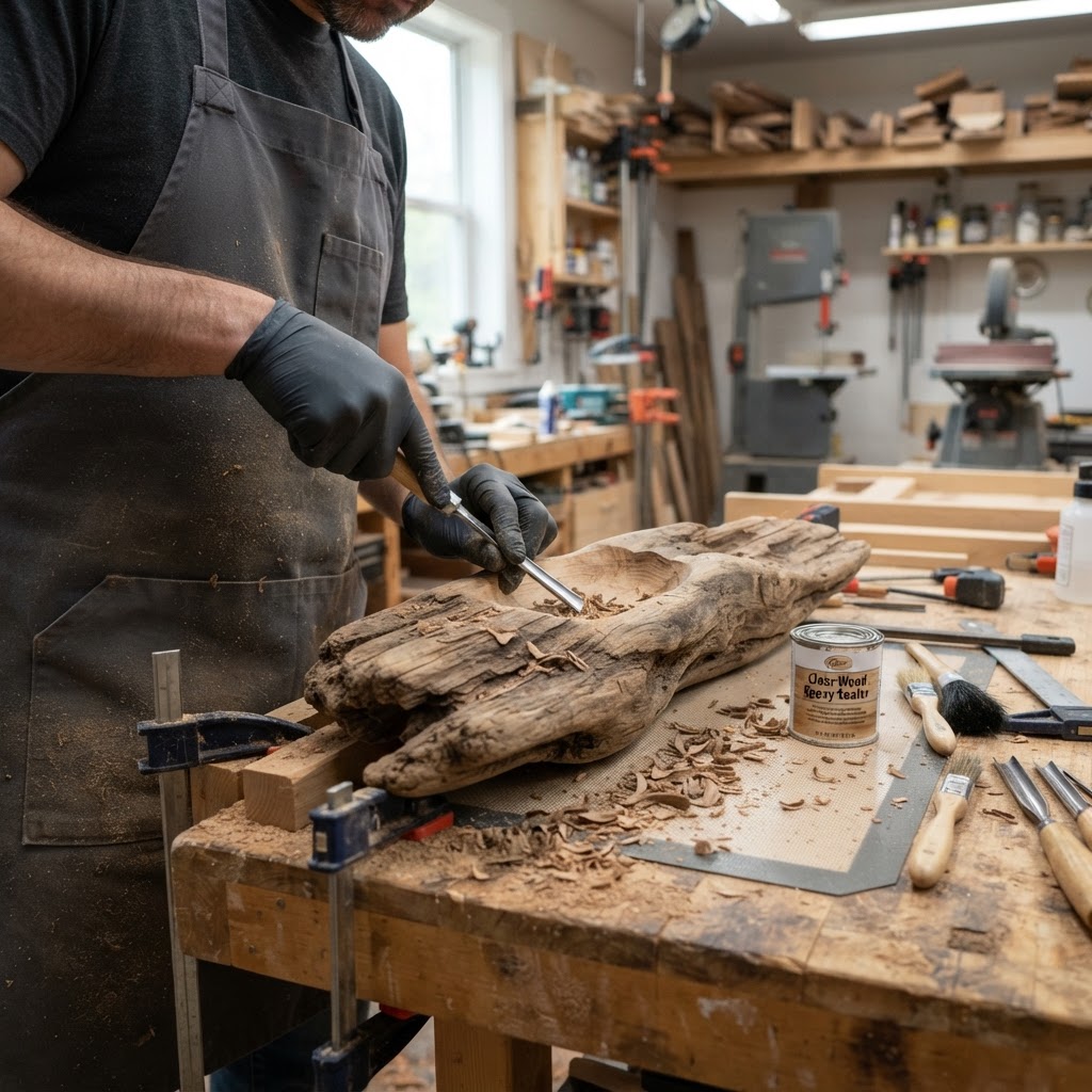 Tide-Pool Inspired Epoxy Resin Tide Basin Feeder — step 1