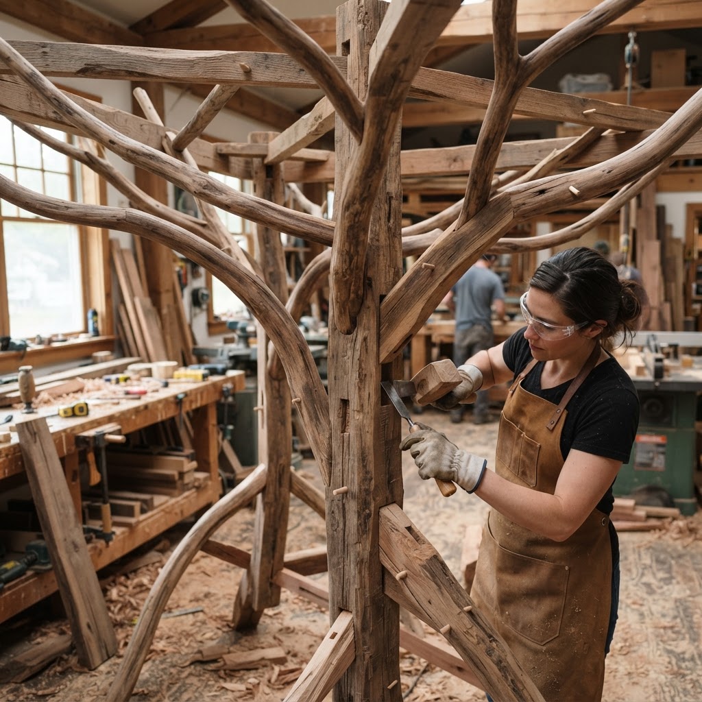 Bespoke Treetop Dendritic Mycelium-Infused Phyto-Ionic Sap-Density Canopy Loom — step 1