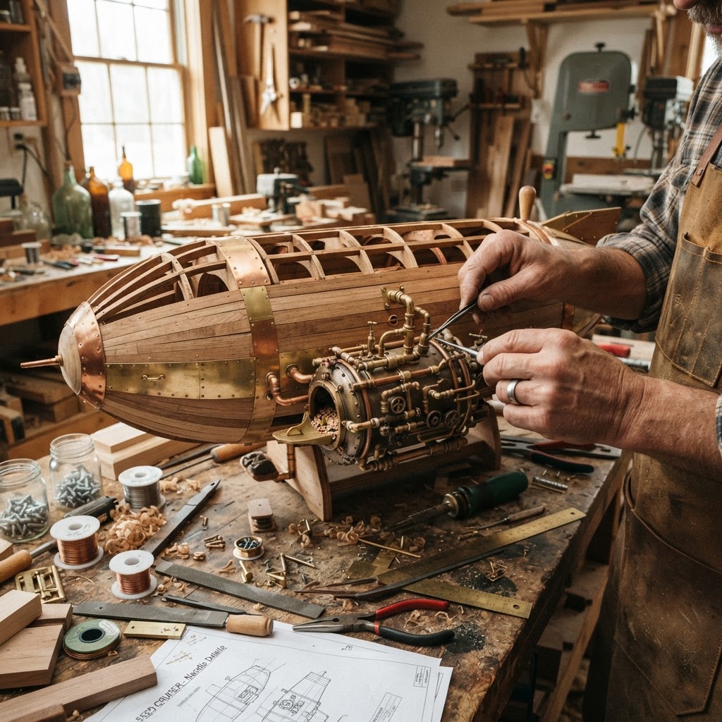 Steampunk Dirigible Airship Seed Cruiser — step 2