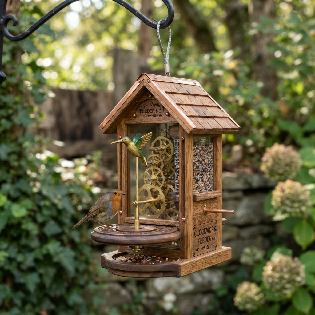 Clockwork Automaton Bird Feeder