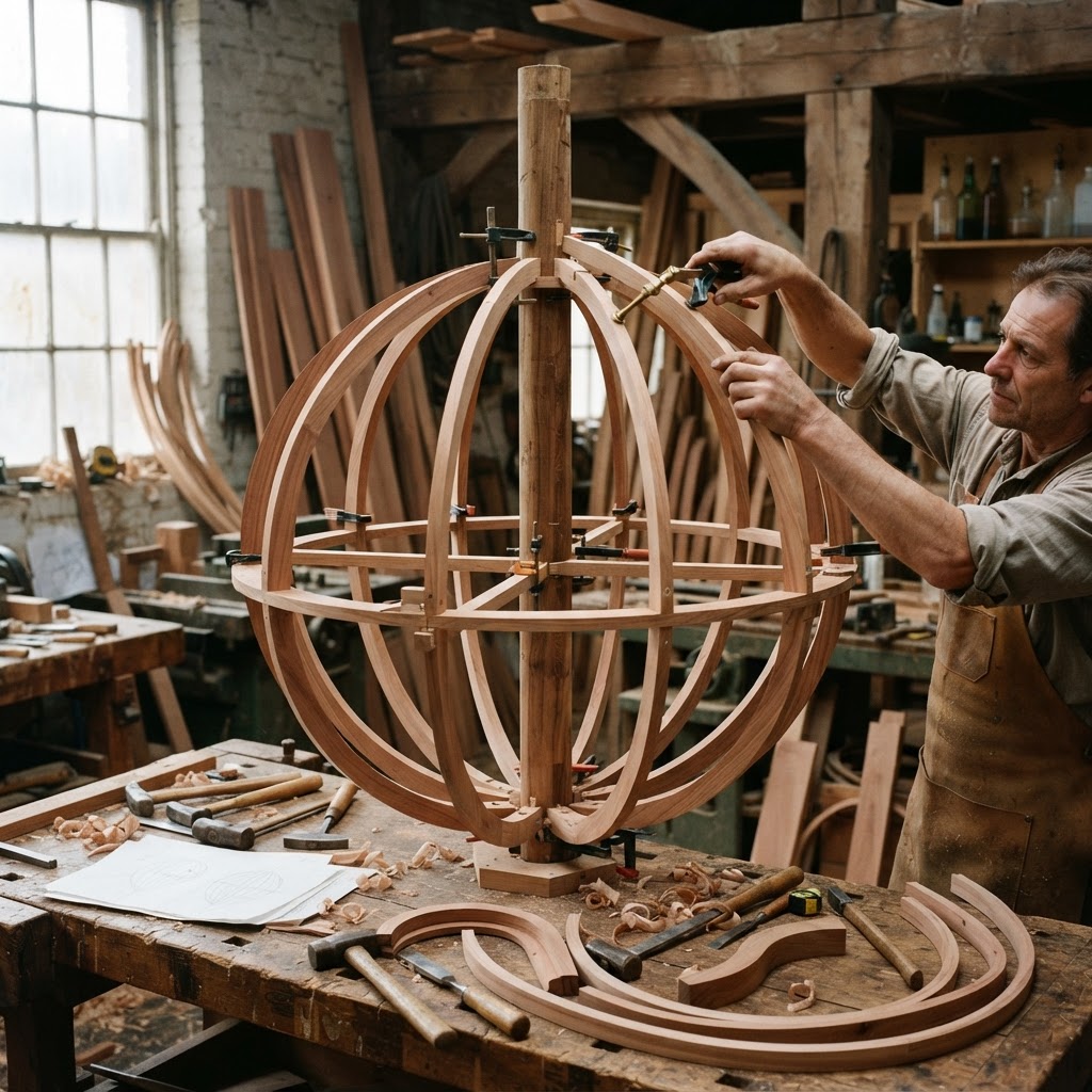 Vintage Patinated Copper Victorian Aeronautic Balloon Seed Dirigible — step 1