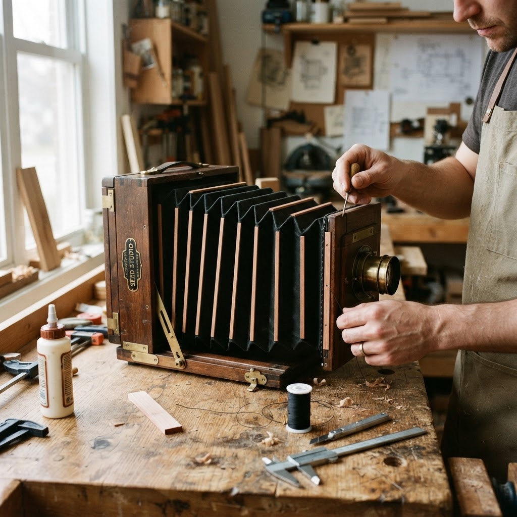 Vintage Accordion Camera Seed Studio — step 2