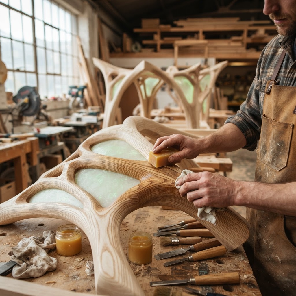Bespoke Treetop Dendritic Mycelium-Infused Phyto-Luminescent Canopy Tea-Steeping Nook — step 4