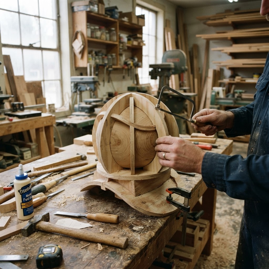 Vintage Patinated Copper Diving Suit Helmet Bird Feeder — step 1