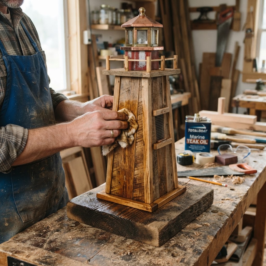Rustic Maritime Lighthouse Beacon Feeder — step 4