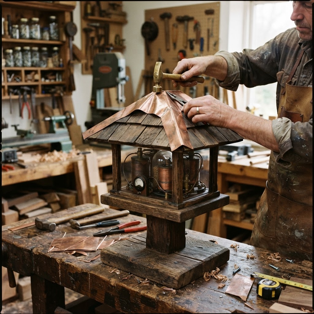 Vintage Patinated Copper Victorian Telegraphic Induction Coil Seed Transformer — step 4