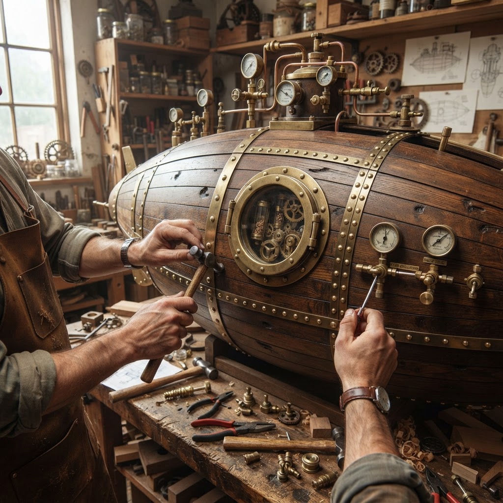 Steampunk Submarine Porthole Seed Chamber — step 3