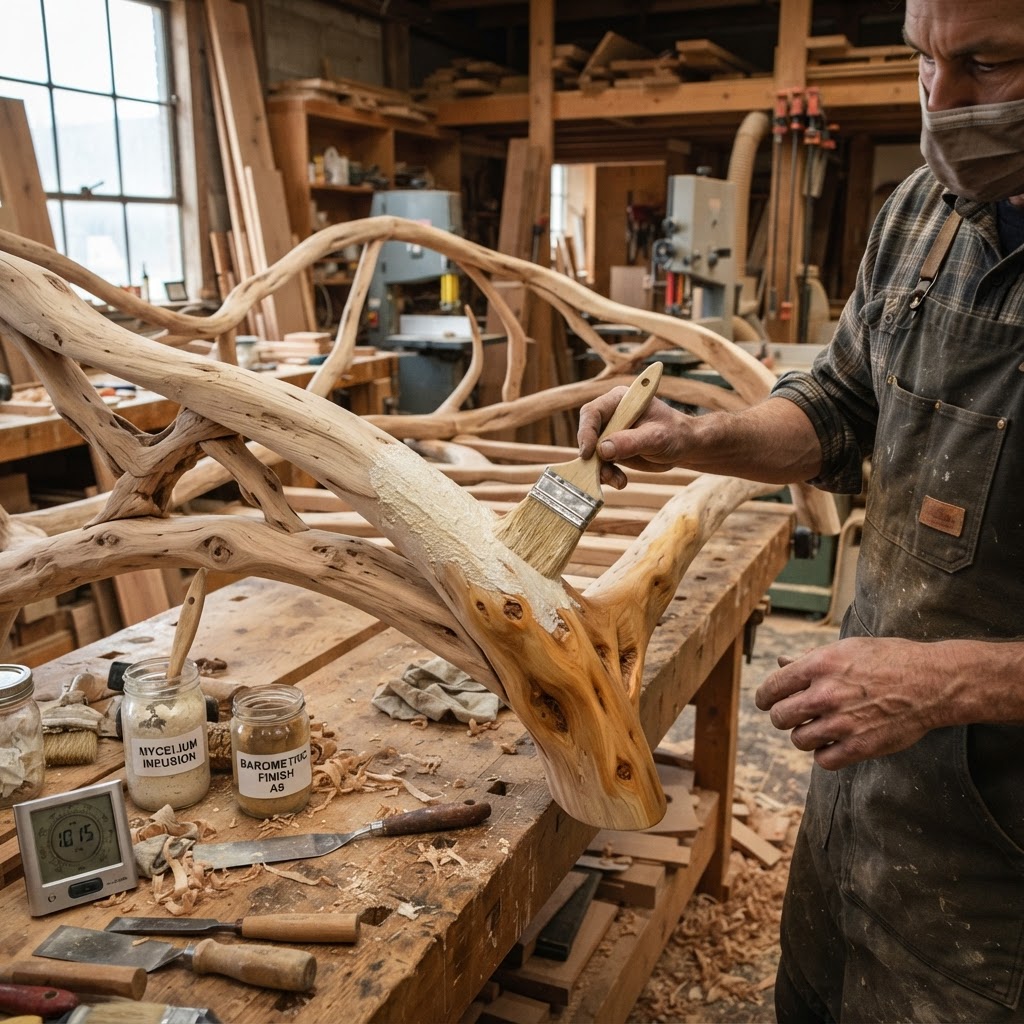 Bespoke Treetop Dendritic Mycelium-Infused Phyto-Static Sap-Flow Barometric Daybed — step 3