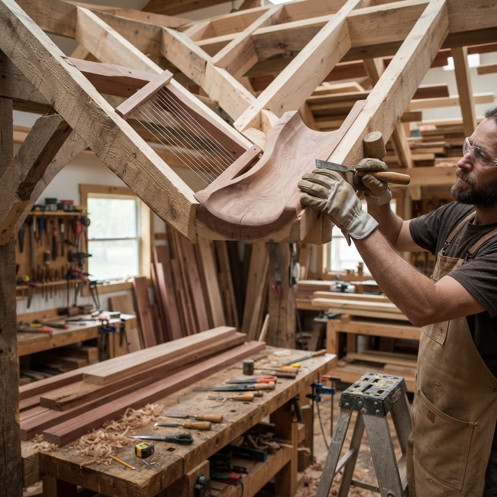 Harmonic Aeolian Harp Canopy Chime-Deck — step 2