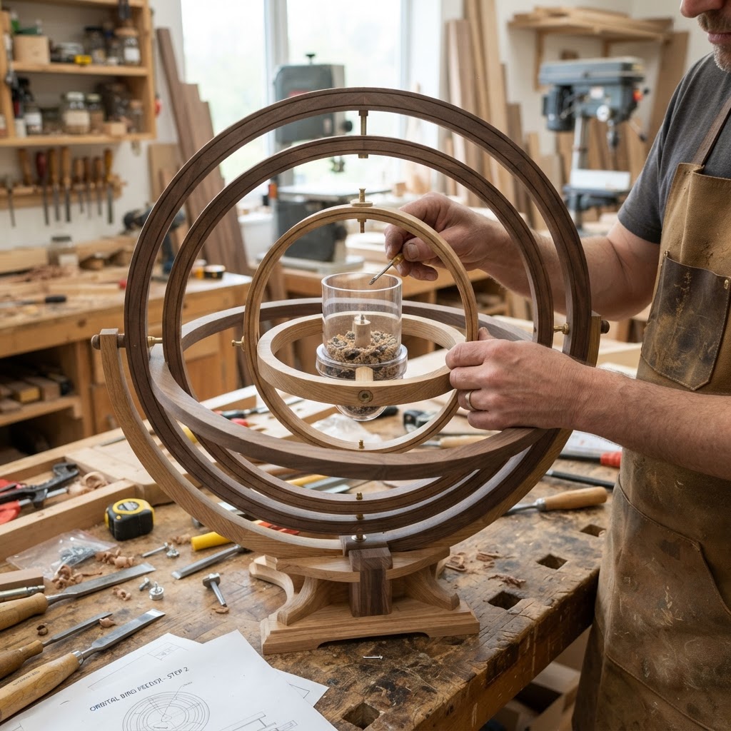 Astronomical Astrolabe Orbital Bird Feeder — step 2