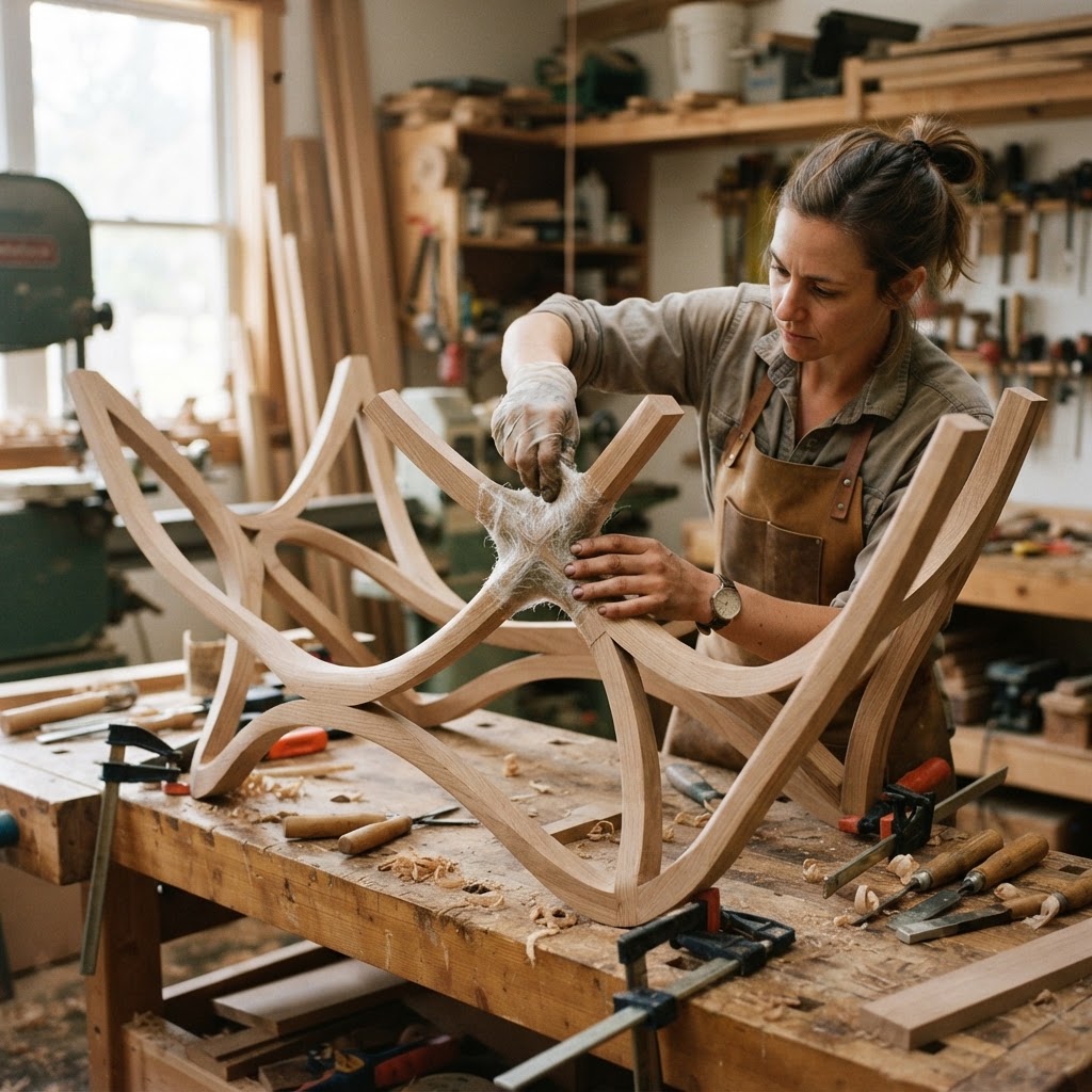 Bespoke Treetop Dendritic Mycelium-Infused Phyto-Glow Sap-Gradient Canopy Atmosphere-Harmonizing Meditation Cradle — step 1