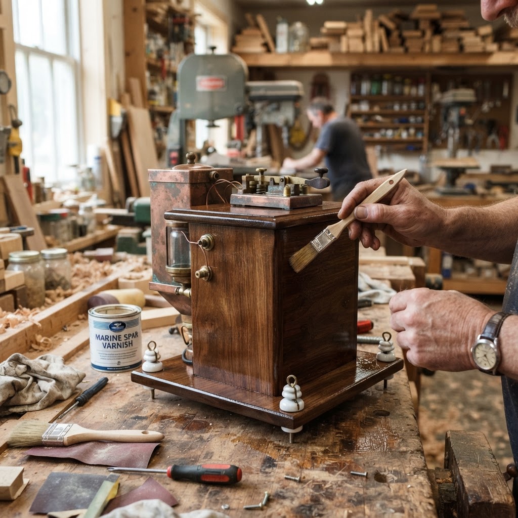 Vintage Patinated Copper Victorian Telegraphic Key Seed Dispenser — step 4