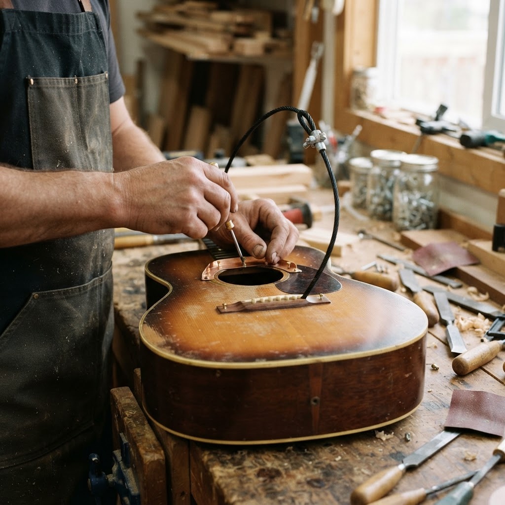 Acoustic Guitar Soundboard Bird Feeder — step 4