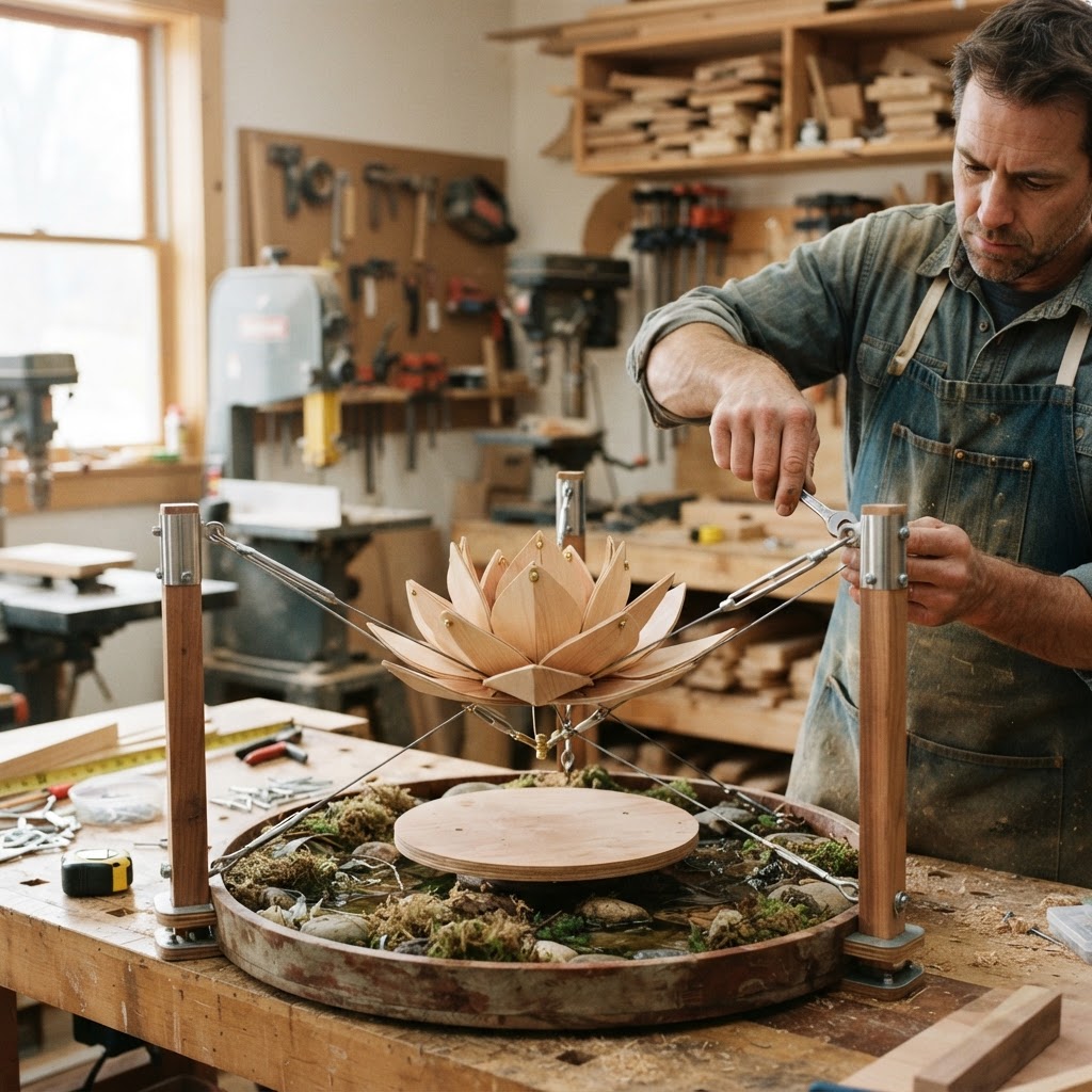 Floating Origami Lotus Blossom Seed Petal — step 4