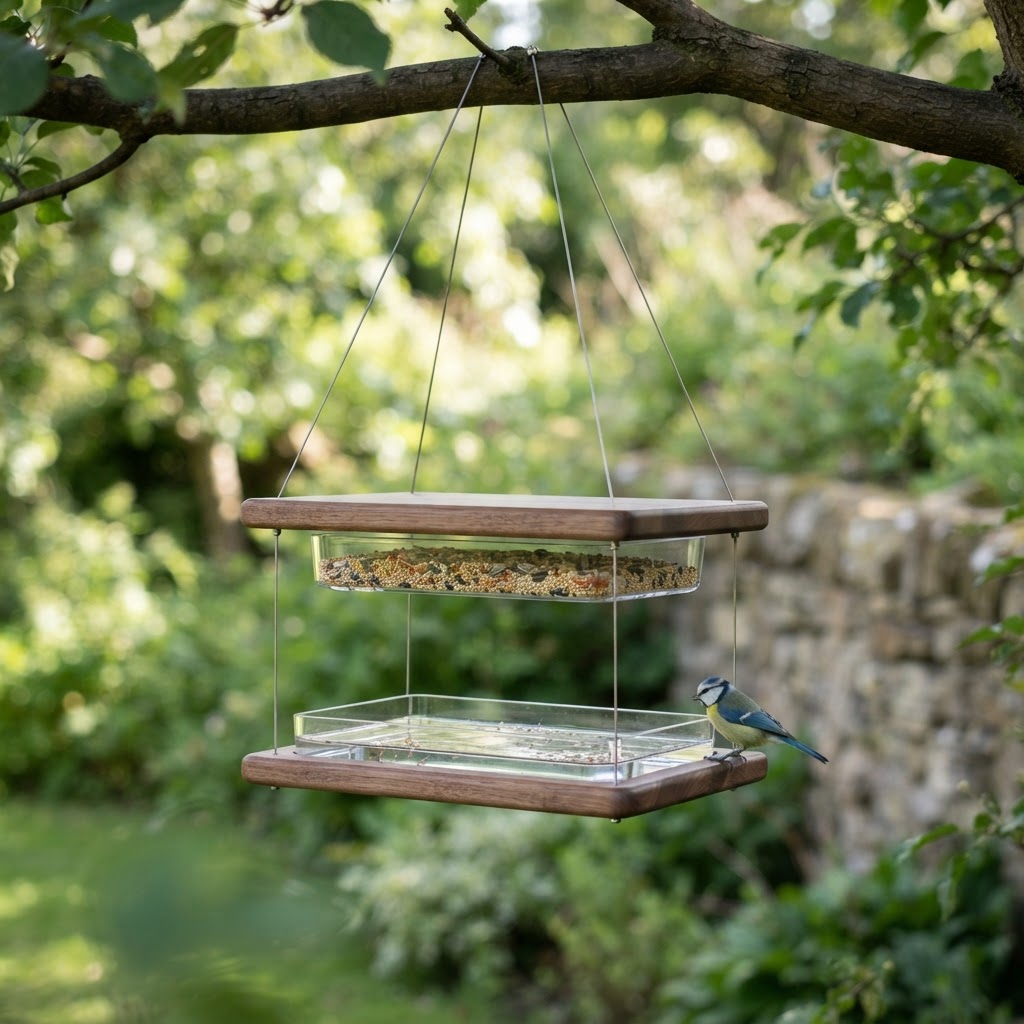 Minimalist Floating Gravity-Defying Bird Basin