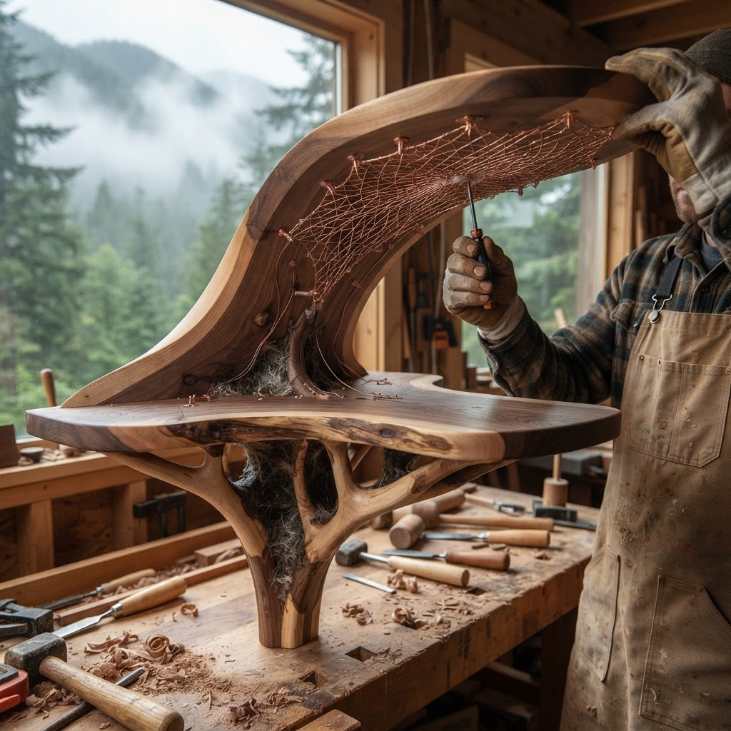 Bespoke Treetop Dendritic Mycelium-Infused Phyto-Reflexive Sap-Pulse Canopy Cloud-Ionizing Meditation Ledge — step 4