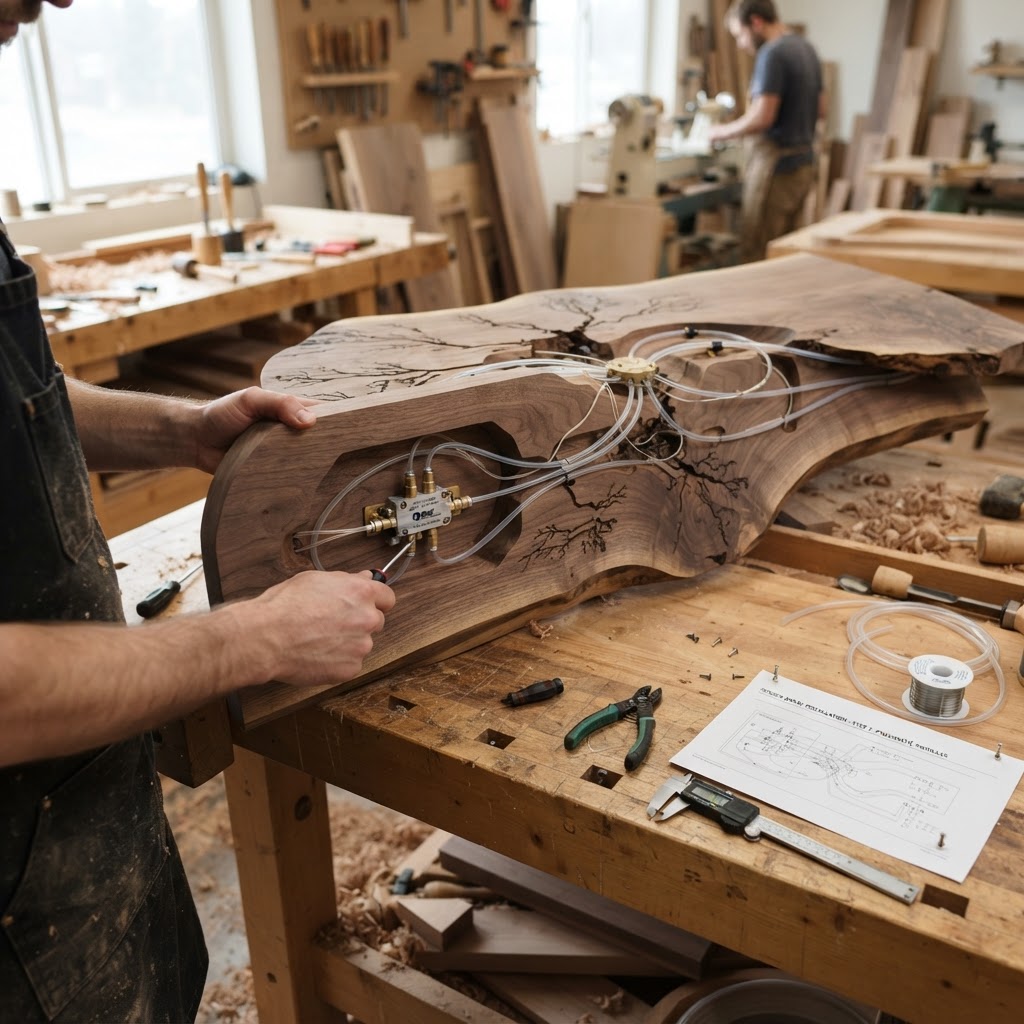 Bespoke Treetop Dendritic Mycelium-Infused Phyto-Pneumatic Sap-Flow Canopy Storm-Tracking Writing Desk — step 2