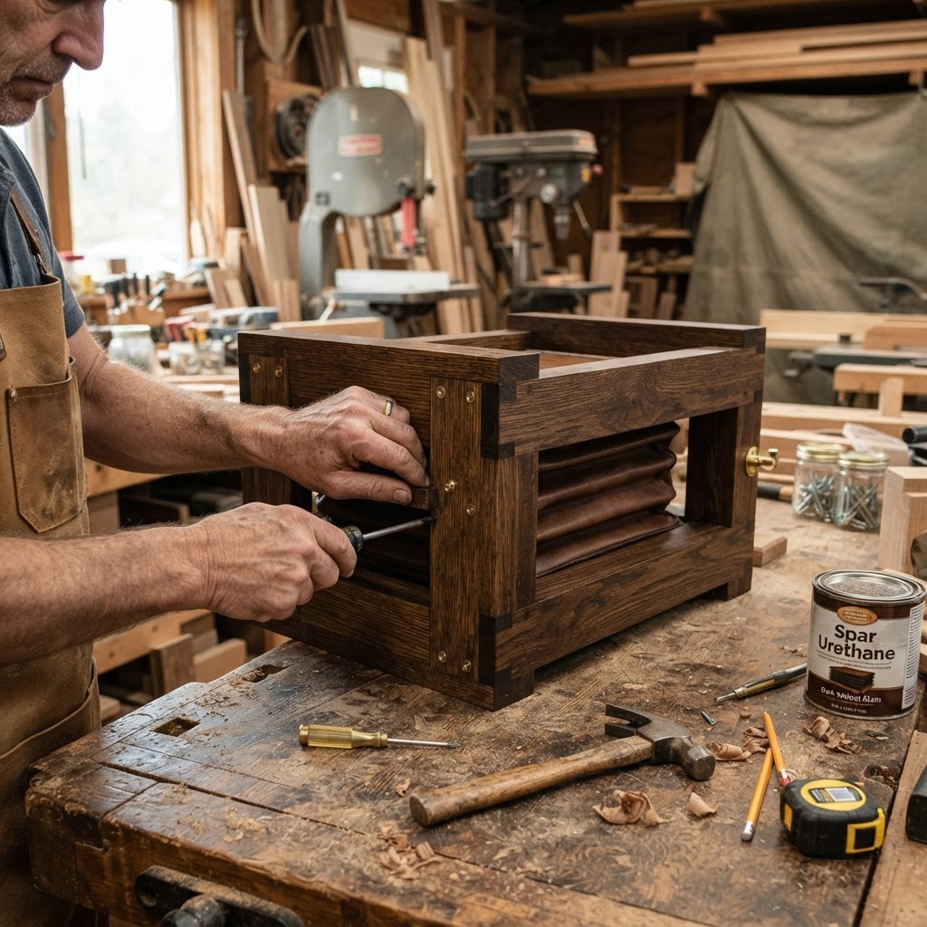Vintage Patinated Copper Diving Suit Air Pump Seed Bellows — step 1
