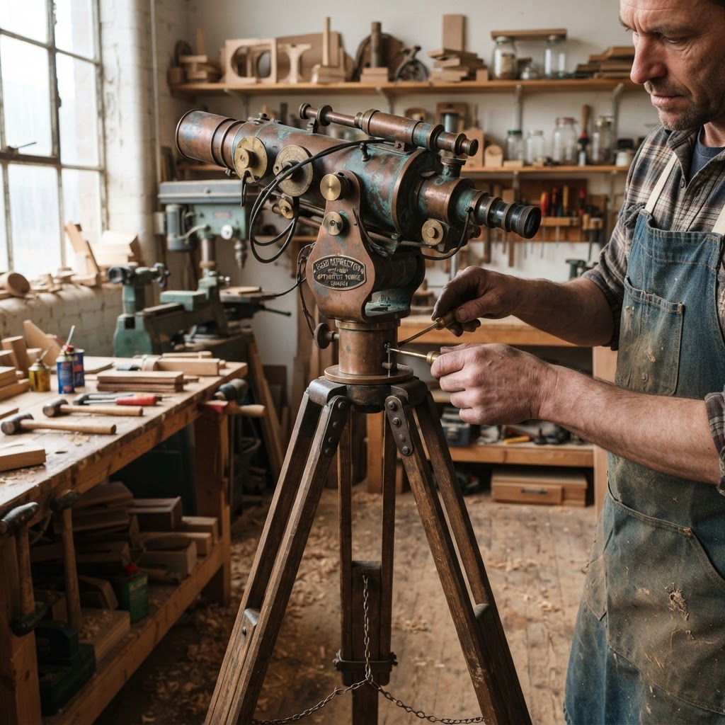 Vintage Patinated Copper Victorian Optometric Seed Refractor — step 4