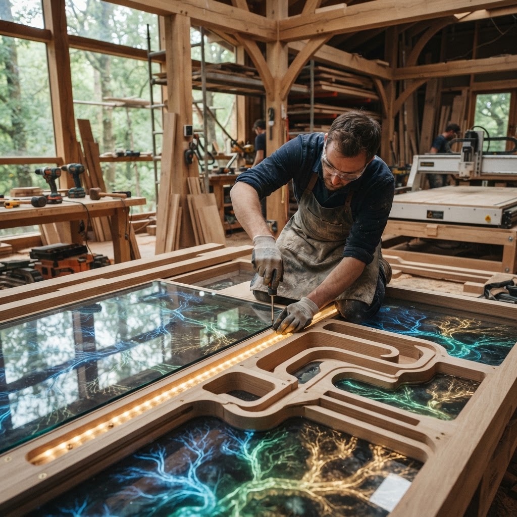 Bespoke Treetop Dendritic Bioluminescent Mycelial Spore-Map Chamber — step 2