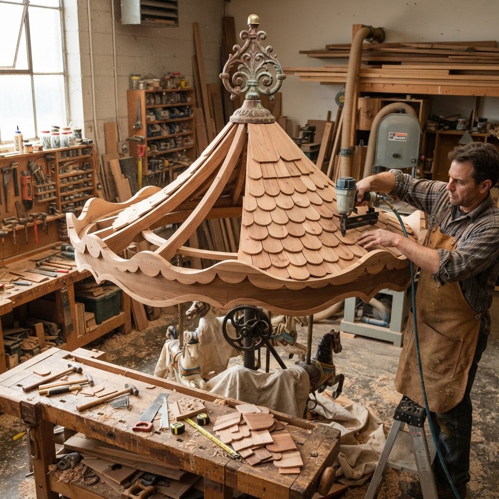 Vintage Carousel Horse Seed Merry-Go-Round — step 3