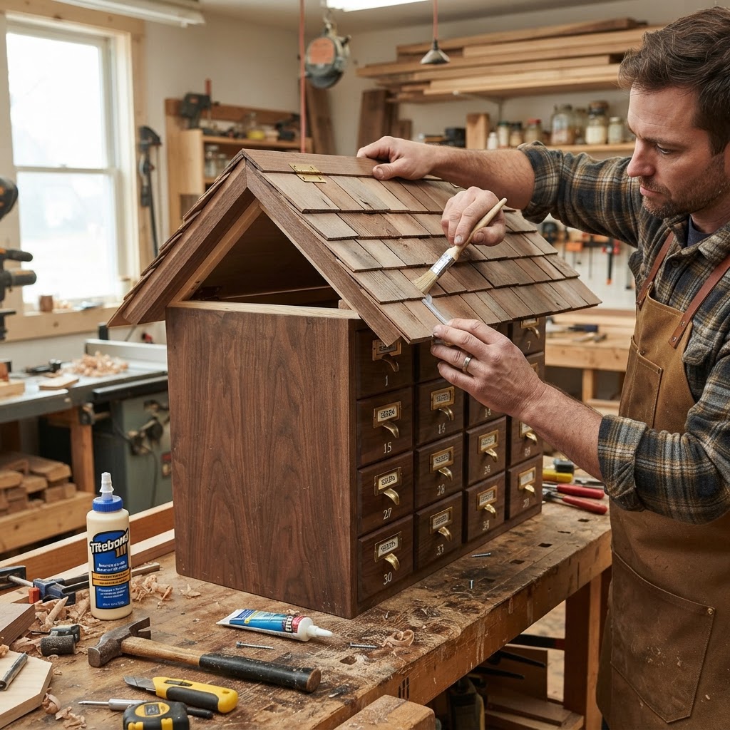 Vintage Library Card Catalog Seed Organizer — step 3