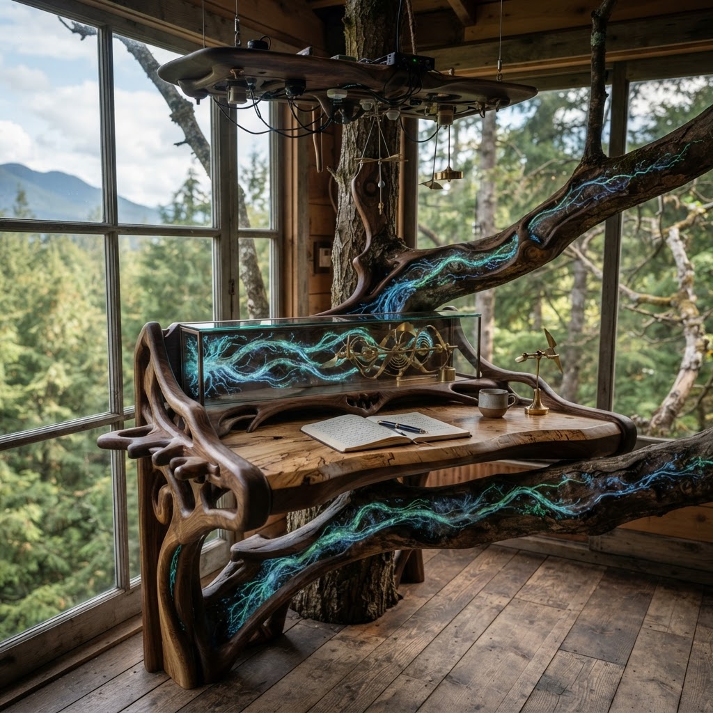 Bespoke Treetop Dendritic Mycelium-Infused Phyto-Entropic Sap-Flow Canopy Tide-Vane Writing Console